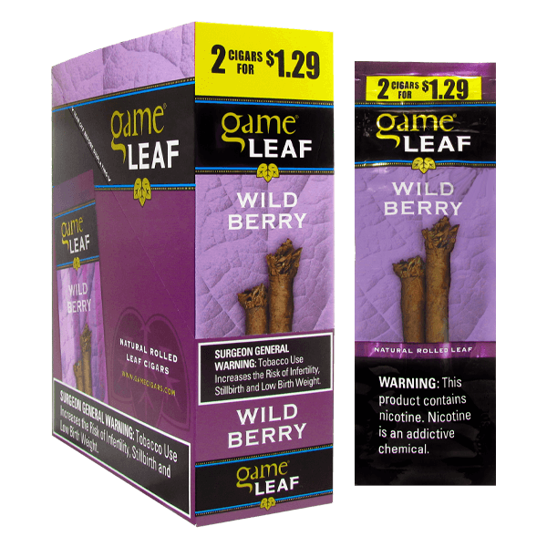 Garcia y Vega Game Leaf Wild Berry 2 for $1.29