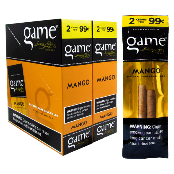 Game Cigarillos Mango 2 for $0.99