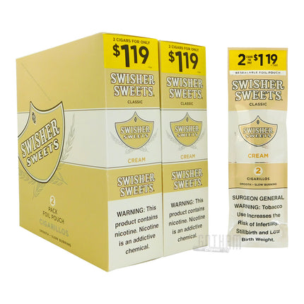 Swisher Sweets Cigarillos Cream 2 For $0.99