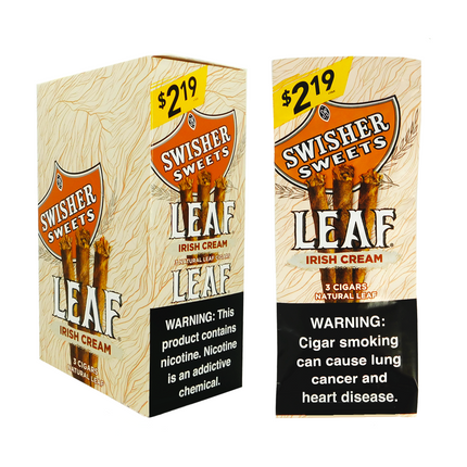 Swisher Sweets Leaf Irish Cream 10/3 Pouch 3/$2.49