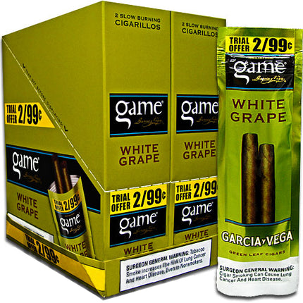 Game Cigarillos White Grape 2 for $0.99